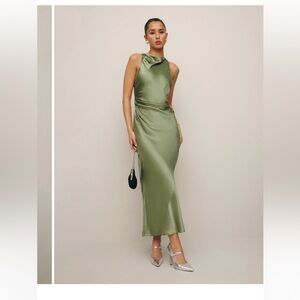 Reformation Casette Silk Dress